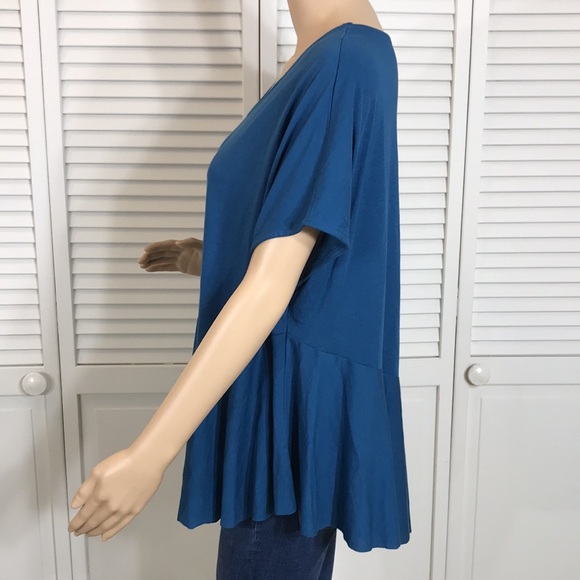 Peruvian Connection Gathered Hem Tee Shirt Medium and Large - Picture 10 of 12